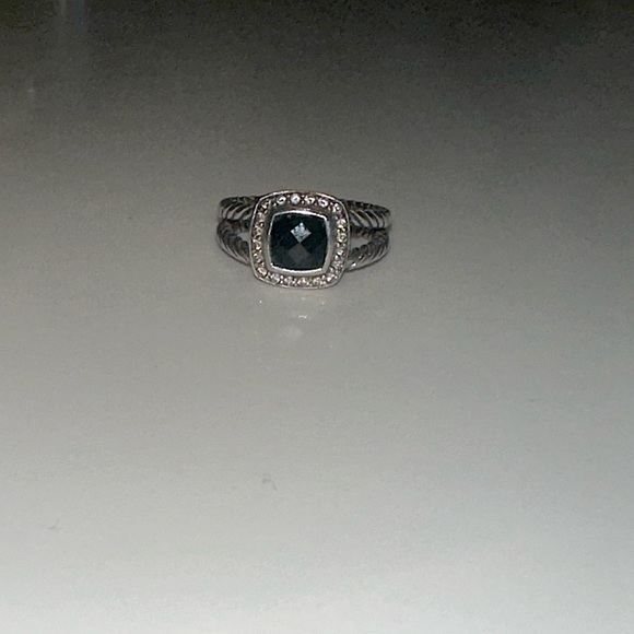David Yurman Black Onyx Petite Albion Ring - Picture 2 of 4